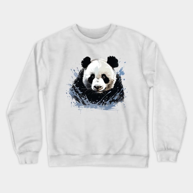 panda Crewneck Sweatshirt by piratesnow